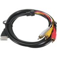 thumbnail image 1 of Hdmi To Rca Tv Cable Hdmi Male To 3 Rca Male Av Cable Video Audio Component Converter Adapter 1080p Cable For Hdtv Black 5ft/1.5m, 1 of 5