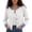 White, variant on Wang6 Cropped Cardigan Sweaters for Women Causal Button Open Front Long Sleeve Knit Sweater Trendy Fall Winter Crew Neck Color Blocking Knitted Tops Outerwear White XL