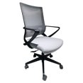 thumbnail image 1 of FM Furniture Albury 45" Chaise de Bureau en Plastique Moderne Réglable en Blanc/noir, 1 of 7