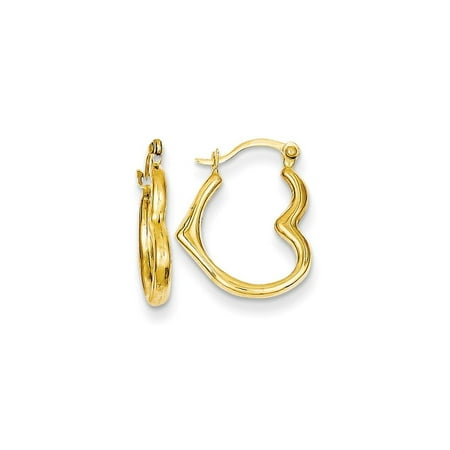 14kt Yellow Gold Heart Shaped Hoop Earrings Ear Hoops Set Love Fine Jewelry Ideal Gifts For Women Gift Set From Heart