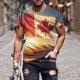 thumbnail image 1 of Tops para hombre, blusas y camisas de manga corta con cuello redondo para hombre, jersey informal con cuello redondo estampado para hombre, pantalones cortos deportivos para fitness, blusa de poliéste, 1 of 5
