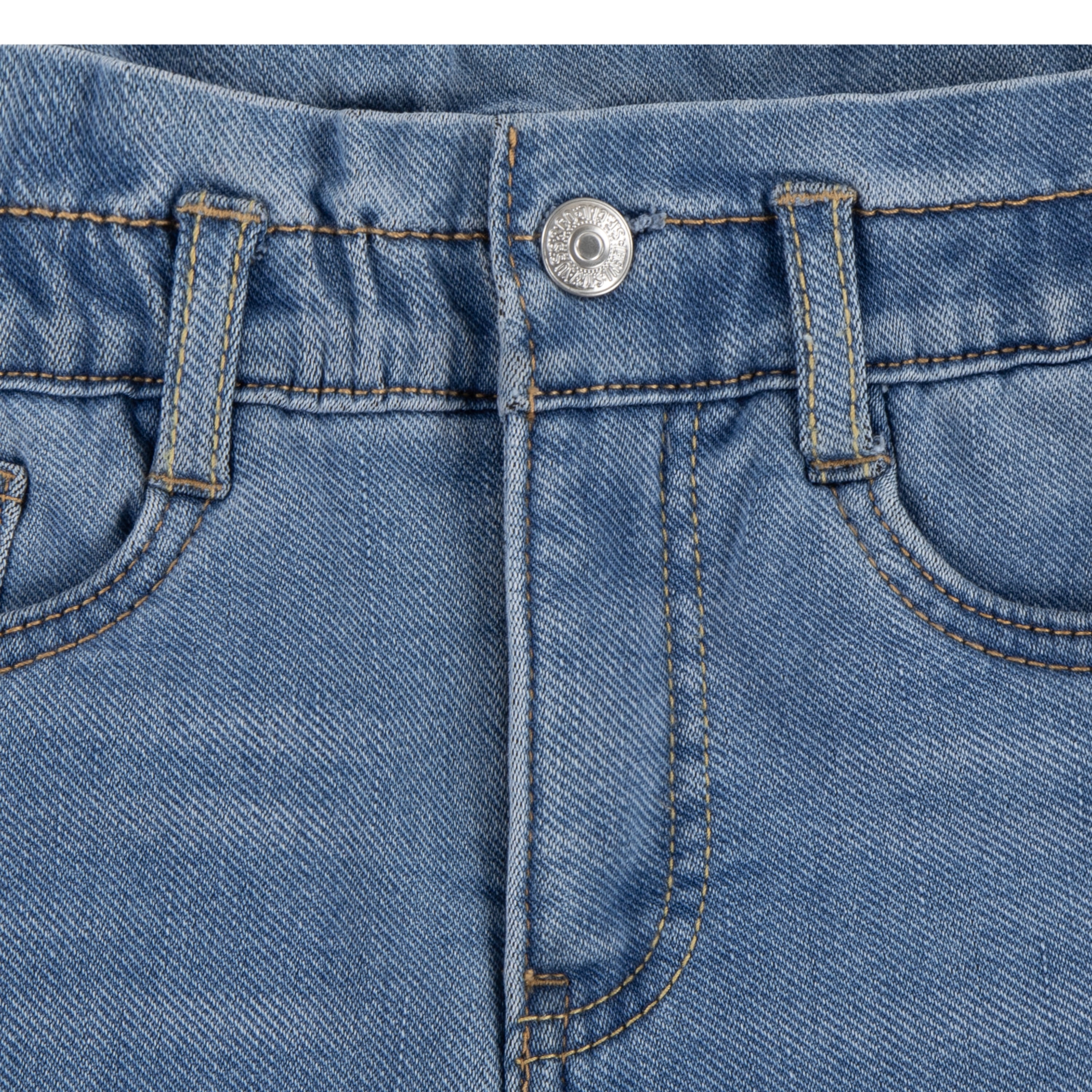 Levi's Girls Toddler Fleece Bonded Paperbag Jean, Sizes 2T-4T