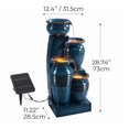 thumbnail image 4 of Teamson Home 4-Tier Outdoor Water Fountain with LED Lights, Blue, 4 of 5