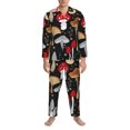 thumbnail image 4 of Kll Various Mushrooms Sleepwear Mens Flannel Pajamas,Long Cotton Pj Set, 4 of 9