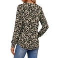 thumbnail image 5 of Fantaslook Plus Size Womens Long Sleeve Shirts Fall Tunic Tops Casual Crewneck Floral Blouses, 5 of 9
