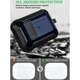thumbnail image 2 of Airpods Pro 2nd/1st Generation Case Lock with Cleaning Kit, OTOPO Protective Cover for Airpod Pro 2 Gen Case Women, Shockproof Rugged Shell for AirPod Pro Case 2023/2022/2019, Black/Blue, 2 of 7