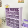 thumbnail image 6 of 9 Grid drawer organizer Transparent Small Drawer Partitioned Student Desk Wall-mounted Sundries Storage Box Cute, 6 of 9