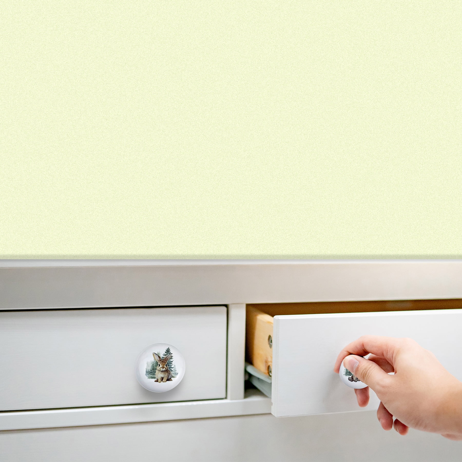 Jamjam 8Pack1.5"Jungle Animals Ceramic Cabinet Knob Safari Animals Kids Cabinet Room Dresser Drawer Handle Pulls