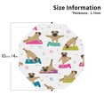 thumbnail image 2 of Lsque Yoga Dogs Poses Pattern 4" Drink Coasters Set of 4, PVC Leather Absorbent Coasters, Table Coaster Set Decorative Coffee Cup Coasters Housewarming Gift -Octagon, 2 of 6