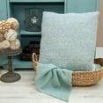 thumbnail image 2 of Parkland Collection Tobi 20x20" Solid Cotton Throw Pillow in Blue/Off White, 2 of 6