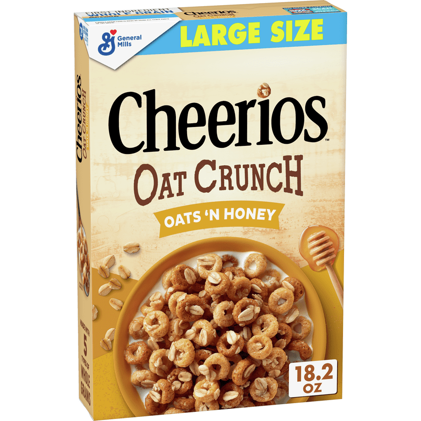 Cheerios Oat Crunch Oats Honey Breakfast Cereal 24 Oz Walmart Com