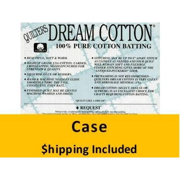 NW3SAM Dream Natural & White Cotton Request Batting (Case, Sampler) shipping included*
