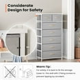 thumbnail image 6 of Pellebant Light Gray 7 Drawers Vertical Dresser Storage Tower Chest, 6 of 8