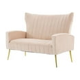 thumbnail image 5 of 53"Velvet Loveseat Sofa with Golden Metal Legs, Upholstered Sofa Couch 2 Seat Sofa with Thick Seat & Wingback,Loveseat for Small Spaces,Living Room,Bedroom, 5 of 7