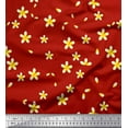 thumbnail image 1 of Soimoi Georgette Viscose Fabric Plumeria Floral Printed Fabric 1 Yard 42 Inch Wide, 1 of 3