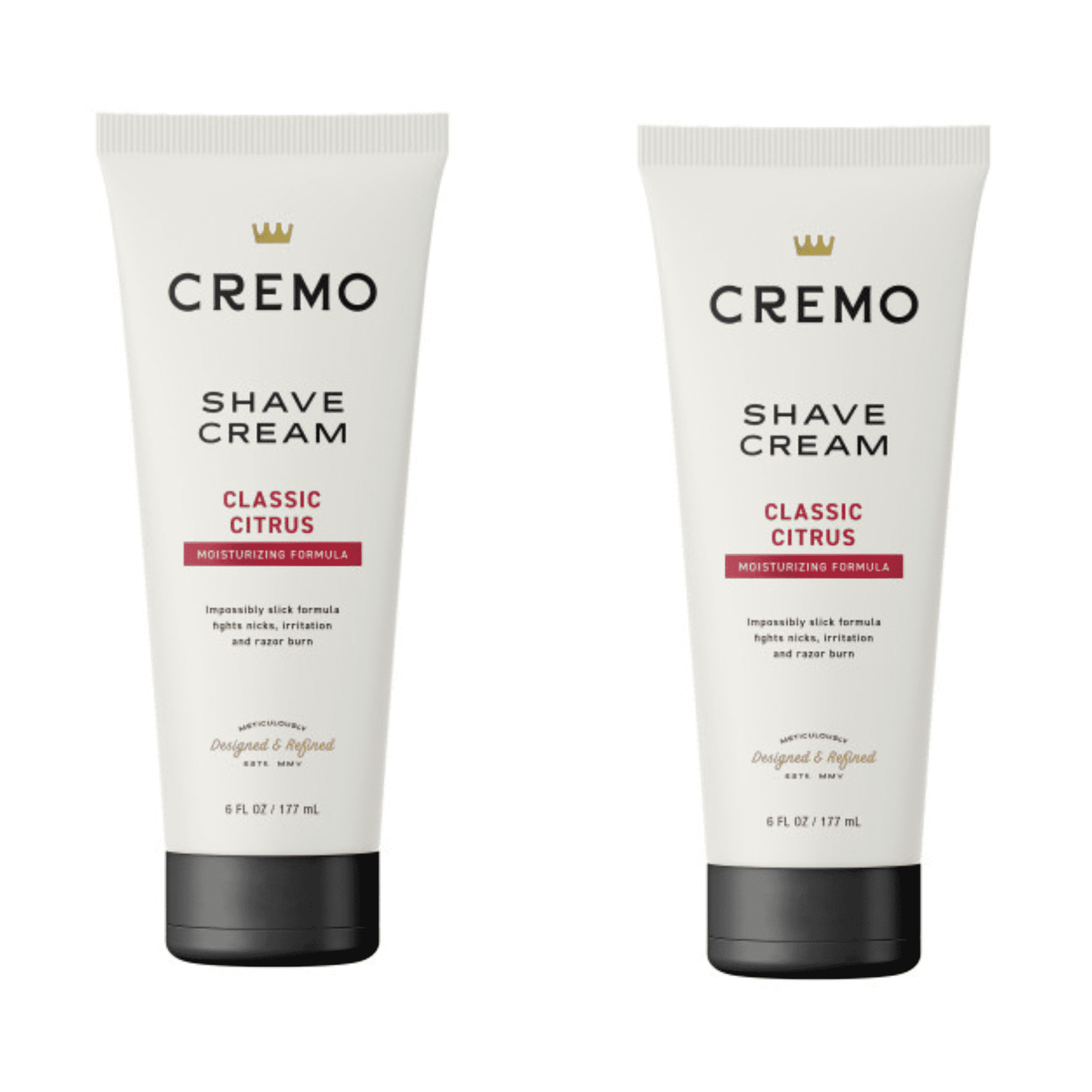 Cremo Original Moisturizing Shaving Cream for Men, Classic Citrus Scent, 6 fl oz (2 Pack)