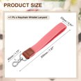 thumbnail image 2 of Uxcell Wrist Lanyard Keychain 7.87 inch Braided Wristlet Strap with Silver Clasp Hand Key Holders Lanyard Pink, 2 of 6