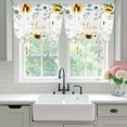 thumbnail image 5 of Tie Up Curtains for Windows Sunflower Sunshine Valance Adjustable Balloon Curtain Bee Floral Eucalyptus Leaves Tie Up Shades for Kitchen Living Room Bedroom Privacy Curtain Drape 34x45 Inch, 5 of 9