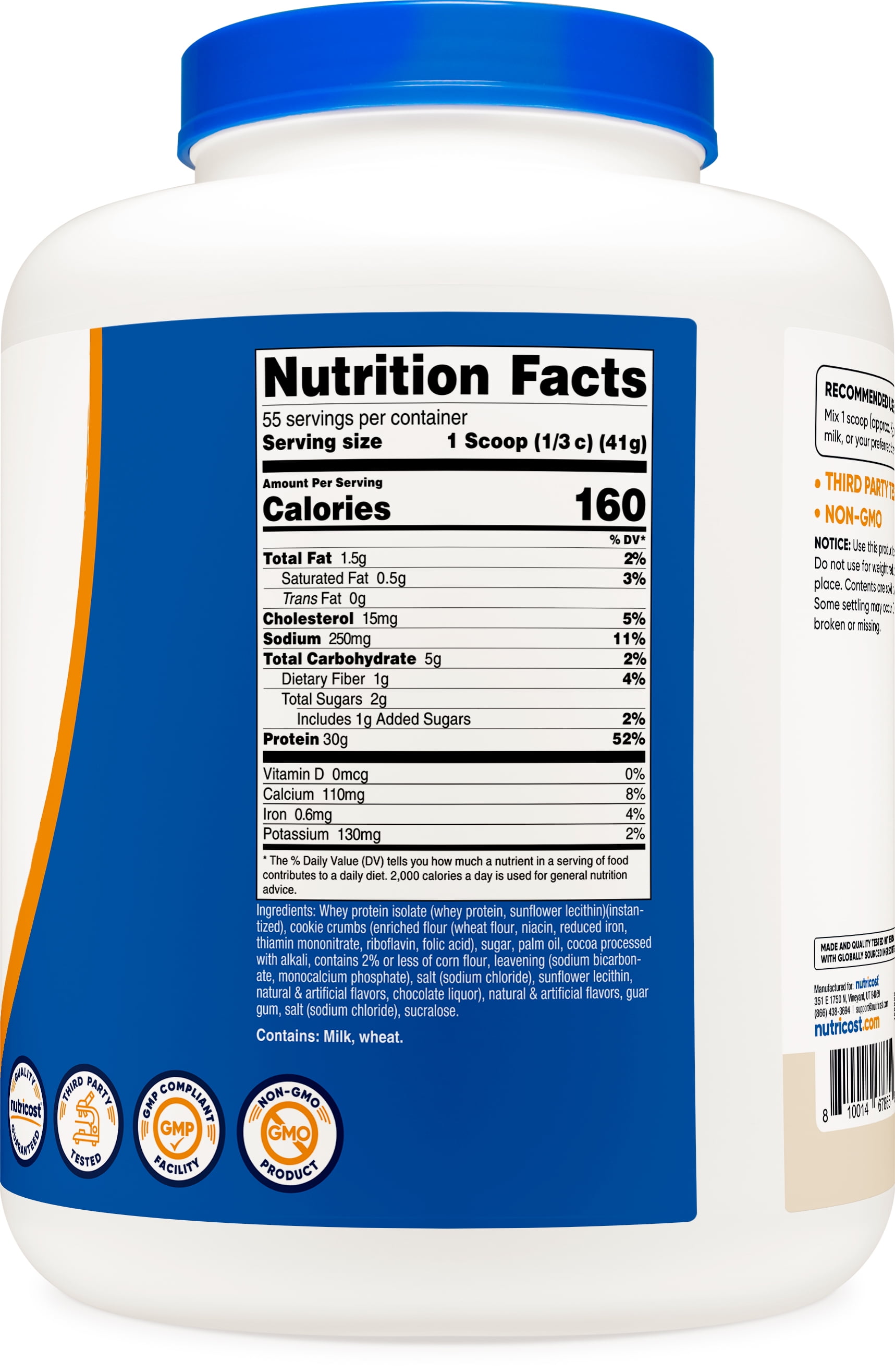 Nutricost Whey Protein Isolate (Cookies N Cream) 5LBS - Isolate Protein Powder