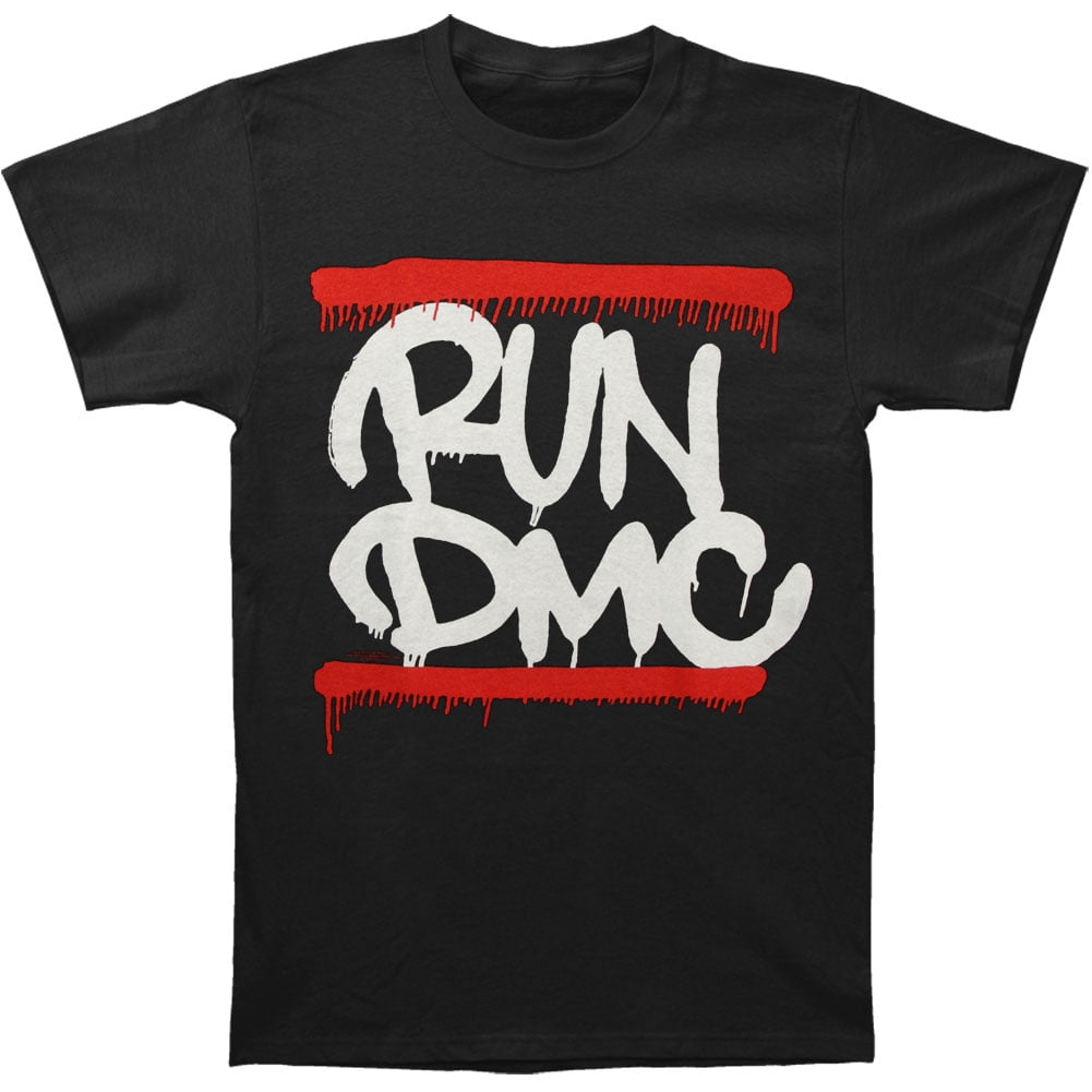 Run DMC Run DMC Men's Dripping Logo Tshirt Black