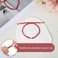thumbnail image 5 of Piezas Pulseras de Hilo Rojo Pulsera de Cordón Rojo Pulsera de Hilo de Nudo Rojo de Cábala Ajustable Amuleto Pulseras de Amistad de Hilo Rojo con Corazón a Juego, 5 of 5