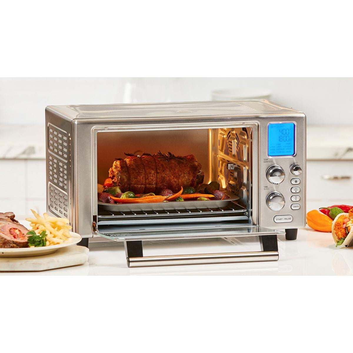 Restored Cook's Essentials 25L French Door Air Fryer Oven with Rotisserie  (Refurbished) 