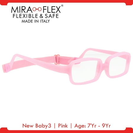 Miraflex: New Baby3 Unbreakable Kids Eyeglass Frames | 45/17 - Pink | Age: 7Yr -