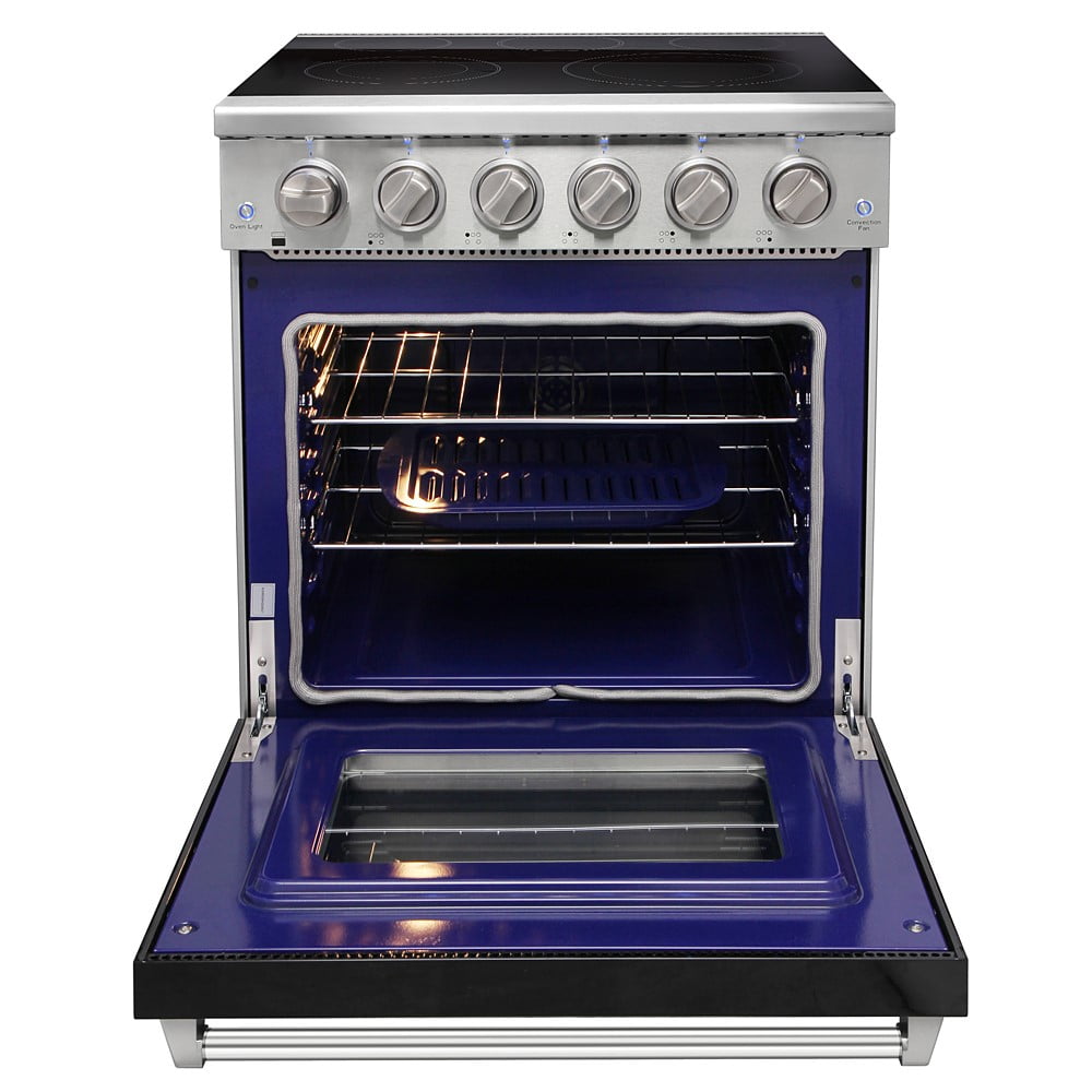 KOSTCH 2 Piece Kitchen Appliance Package with 30” Freestanding Electric Range with 4.55 cu. ft. Convention Oven and 30” 1000CFM Range Hood Kitchen Appliance Bundles