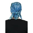 thumbnail image 3 of Bali Batik Head Scarf Chemo Scarves for Women Cancer Headwear Square Head Wrap (Teal Temple), 3 of 4