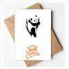 Simple Stick Figure Panda Lovely Thank You Cards Envelopes Blank Note