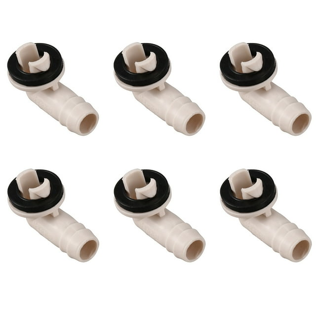 6X Air Conditioner Ac Drain Hose Connector Elbow Fitting with Rubber Ring for Units and Window Ac Unit 3/5 Inch(15mm)