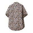 thumbnail image 5 of RUTAYY Men's Shirts Casual Short Sleeve Turndown Collar Leopard Print Button Down Summer Outdoor Party Beach Holiday Blouse, 5 of 5