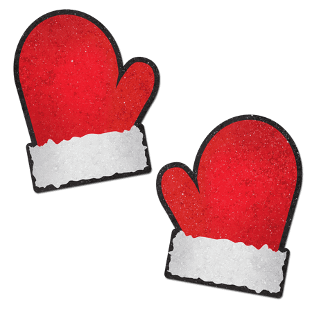 Santa: Red and White Santa Mitten Nipple Pasties by Pastease®