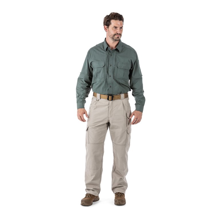 5.11 Tactical Men's Active Work Pants, Superior Fit, Double Reinforced,  100% Cotton, Style 74251