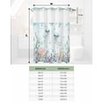thumbnail image 7 of No Hook Shower Curtains, Coastal Ocean Stall Bathroom Curtain with Snap in Liner, Jellyfish Coral Starfish Coastal Seagrass Waterproof Washable Fabric Bathroom Shower Curtain Sets, 48" x 72", 7 of 7