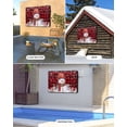 thumbnail image 2 of Outdoor TV Cover 40 to 43 Inch Weatherproof, Christmas Snowman Waterproof TV Screen Protector for Outside Decor with Zipper and Pocket 40"L x 25"H , Winter Snowflakes Red Black Buffalo Plaid, 2 of 7