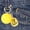 Yellow, variant on Pickleball Racket Alloy Keychain - Simulation Sports Pendant for Car Keys and Bags - Yellow and Black Decorative Keychain (2.3x1.3x1.1 in)
