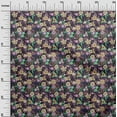 thumbnail image 3 of oneOone Cotton Silk Brown Fabric Asian Floral Quilting Supplies Print Sewing Fabric By The Yard 42 Inch Wide, 3 of 4