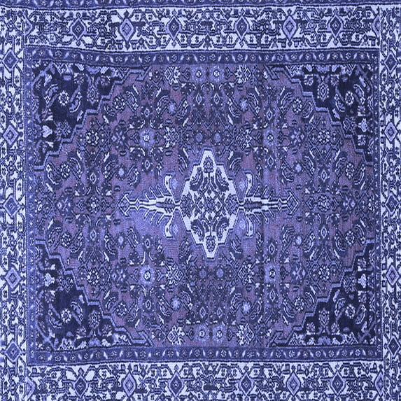 Ahgly Company Indoor Square Persian Blue Traditional Area Rugs, 3' Square