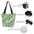 thumbnail image 4 of Fotbe Christmas Donuts Bolsa de Playa con Estampado, Bolsa de Hombro, Bolsa de Mano Espaciosa, Bolsa de Viaje Ligera, Bolsa de Compras Versátil, 4 of 6