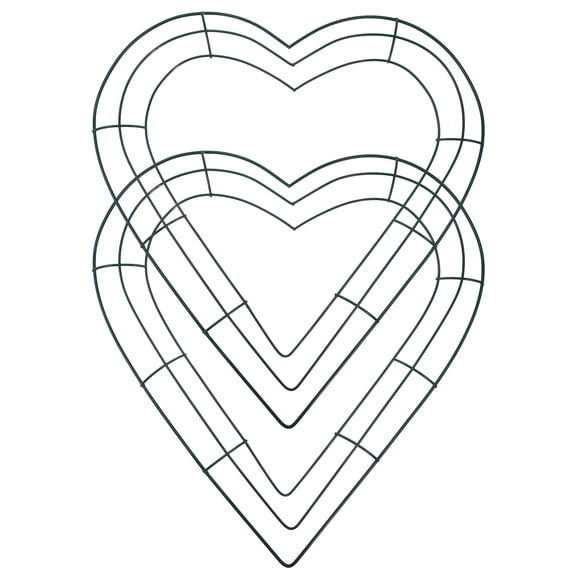 2 Pcs Wire Ribbon Valentine's Day Wreath Arrangement Reusable Frame