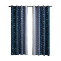 Beautynvta Blackout Curtains for Bedroom, Room Darkening Window Drapes with Grommet for Living Room, Insulated Thermal Light Blocking Curtains, 2 Panels, 52''x63'', Blue