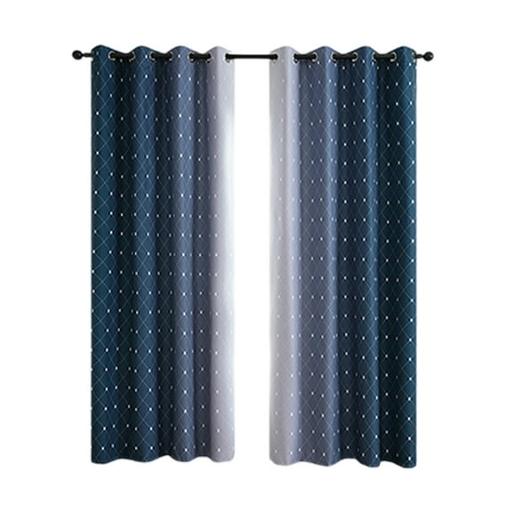 Beautynvta Blackout Curtains for Bedroom, Room Darkening Window Drapes with Grommet for Living Room, Insulated Thermal Light Blocking Curtains, 2 Panels, 52''x63'', Blue