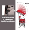 thumbnail image 3 of Barara King Camping Chair, Folding Beach Chair, Portable Folding Camping Canopy Chairs with Cup Holder-Red, 3 of 7