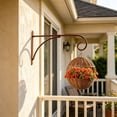 thumbnail image 6 of Heavy-duty Wall Mount Bracket - 11" Metal Retro Scroll Style Hook Holder,Rustproof Solid Structure for Garden Decorations & Outdoor Hanging Supplies,Red, 6 of 7