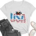 thumbnail image 5 of American Flag Shirts Women USA Patriotic Tees 4th of July T-Shirt Crewneck Short Sleeve Graphic Tee Tops, 5 of 6