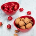 thumbnail image 4 of Cibeat 9 Ounce Porcelain Bowls, Set of 8 Red Ceramic Bowls for Sauce, Cereal, Soup, Salad, Pasta, Prep, Rice, Ice cream, Microwave & Dishwasher Safe (5 Inch, Red), 4 of 6