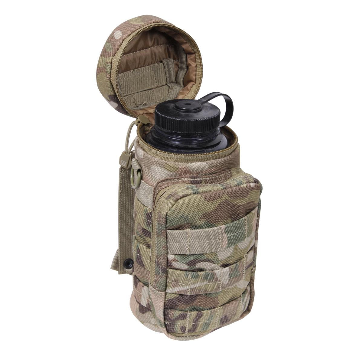 Rothco MOLLE Compatible Water Bottle Pouch, Fits Bottle up to 10.5" Tall