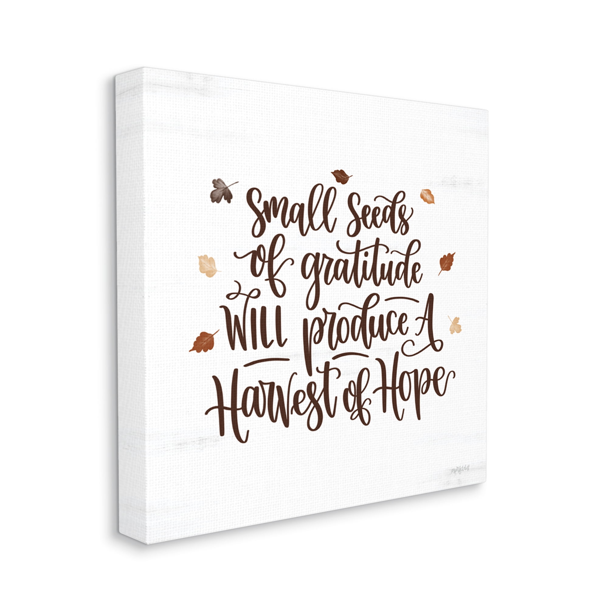 Stupell Industries Harvest of Hope Phrase Inspirational Painting Gallery Wrapped Canvas Print Wall Art, 17 x 17