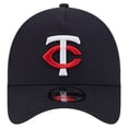 thumbnail image 2 of Men's New Era Navy Minnesota Twins Team Color A-Frame 9FORTY Adjustable Hat, 2 of 5